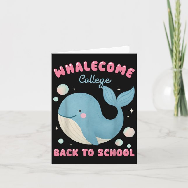Carte Whalecome Drôle Retour À L'École College Ocean Tea (Devant)