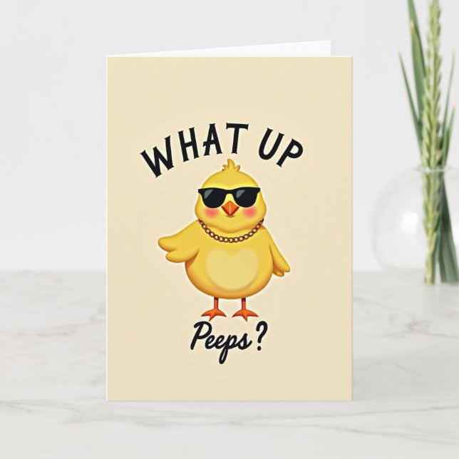Carte What Up Cool Chick Happy Card (Devant)
