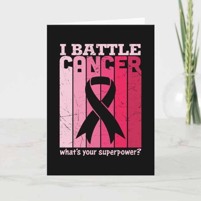Carte What's Your Superpower Breast Cancer Awareness (Devant)