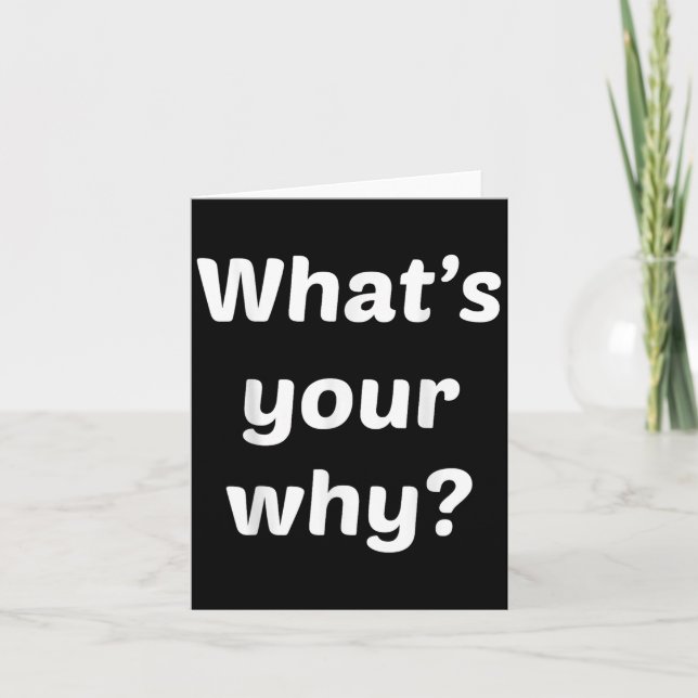 Carte What's Your Why Insring Motivational Entrepreneur  (Devant)