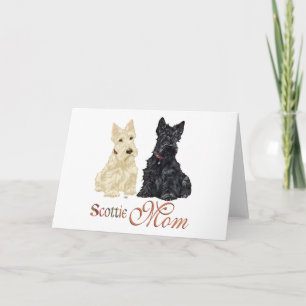 Carte Wheaten & Black Scotties Fête des Mères