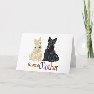 Carte Wheaten & Black Scotties Fête des Mères