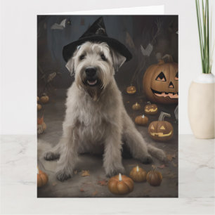 Carte Wheaten Terrier Citrouille Halloween effroi