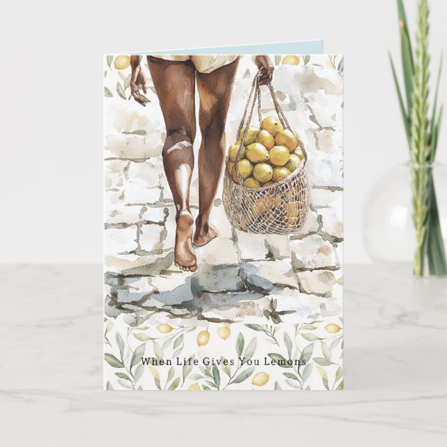 Carte When Life Gives Lemons Make Lemonade Brown Black (Devant)