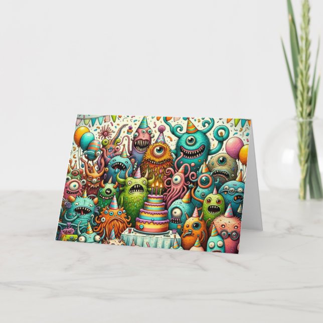 Carte Whimsal Weirdos Anniversaire Bash (Devant)