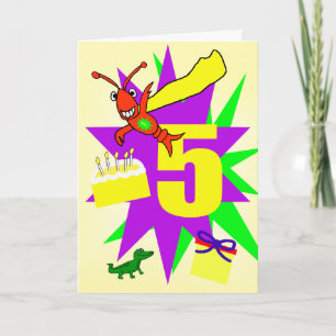 Carte Whimsical Boy 5e anniversaire