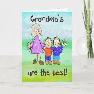Carte Whimsical de grand-parent pour la journée de
