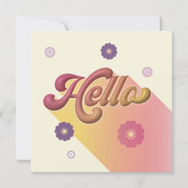 Carte Whimsical Hello Note (Devant)