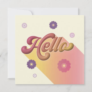 Carte Whimsical Hello Note