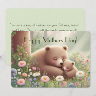 Carte Whimsical Mama & Baby Bear Carte Plat Day