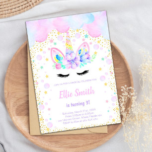 Carte Whimsical Pastel Imaginaire Party pour fille