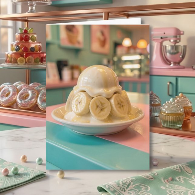 Carte Whimsical Resin Banana Sundae Sister's Birthday   (Créateur téléchargé)