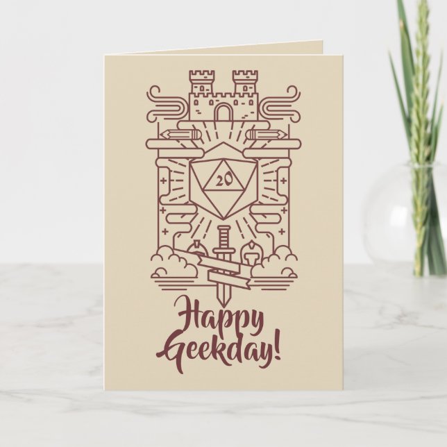 Carte Whimsical RPG Geeky Birthday Card (Devant)