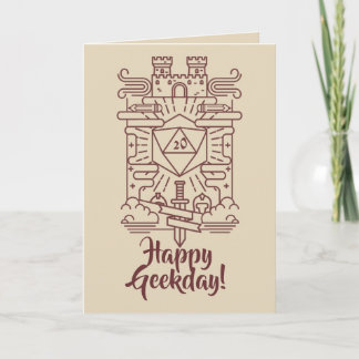 Carte Whimsical RPG Geeky Birthday Card