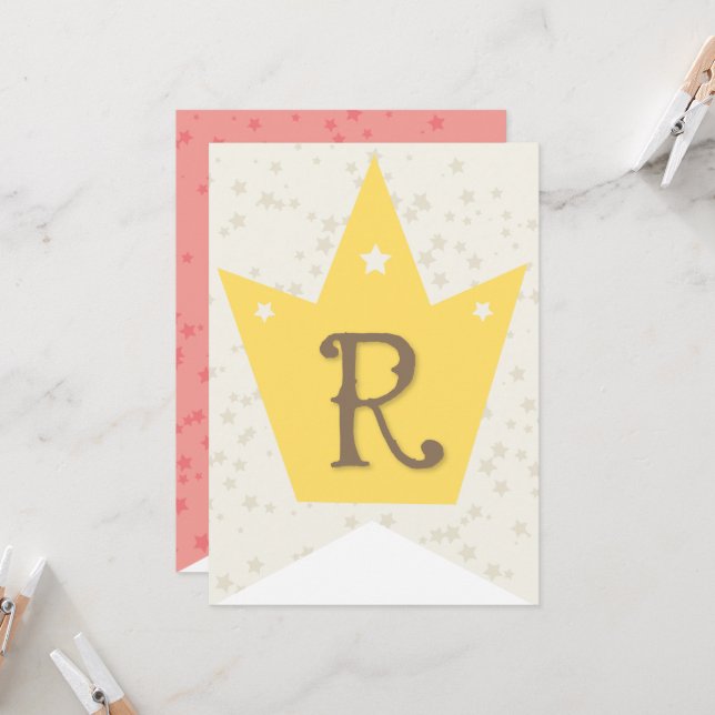 Carte Whimsical Sweet Fairy Princesse Fille Fête d'anniv (Devant/Arrière en situation)