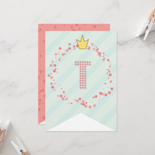 Carte Whimsical Sweet Fairy Princesse Fille Fête d'anniv (Devant/Arrière en situation)