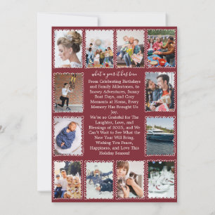 Carte Whimsical What a Year Photo Collage Noël