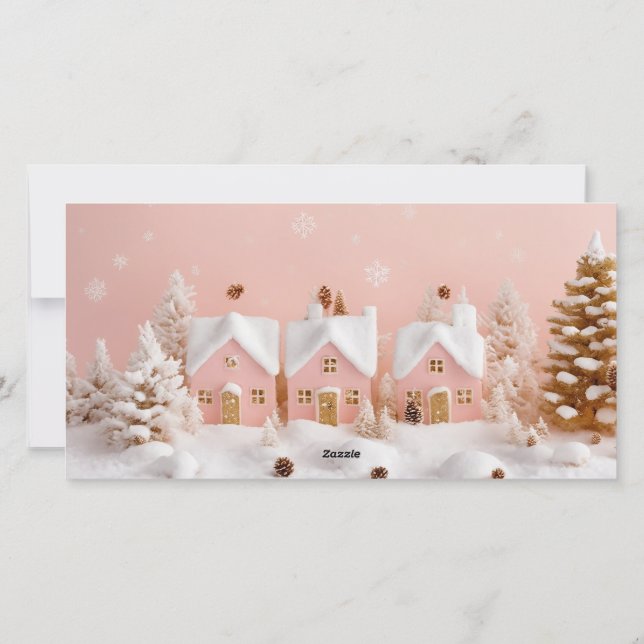 Carte Whimsical Winter Holiday 3 Collage photo (Dos)