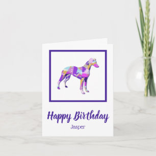 Carte Whippet italien Greyhound Dog Silhouette PPY&B