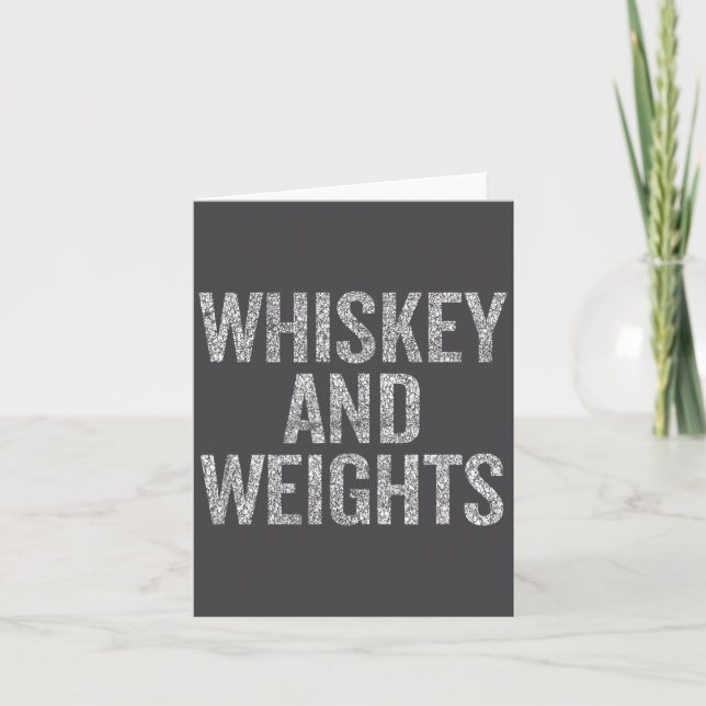 Carte Whiskey And Weights No Carbs Funny Gym Slogan  (Devant)