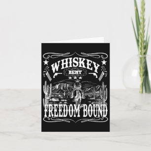 Carte Whiskey Bent Freedom Bound Cowboy Américain