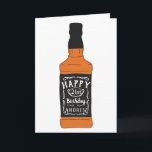 Carte Whiskey bottle 21st Birthday Whiskey Lovers<br><div class="desc">"This card feobjets a drawing style illustration of a whiskey bottle" The bottle's label is ready for you to fill in your own information to create a personalized birthday card that's perfect for someone celebrating a 21st birthday or for anyone who loves drinking whiskey. Use the template fields to easily...</div>