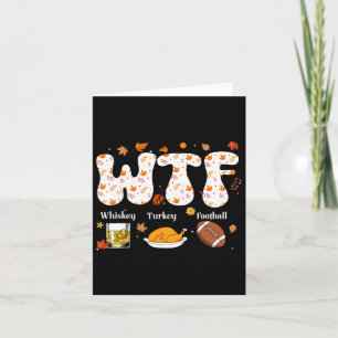 Carte Whiskey Turkey Football Drôle Thanksgiving Day Din
