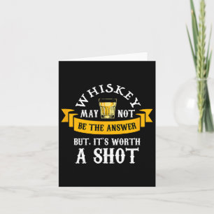 Carte Whisky Bourbon écossais drôle vaut un cadeau pour 
