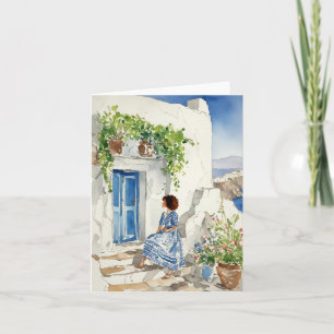 Carte Whispers of the Aegean Watercolor Stationery