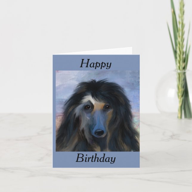 Carte White Afghan Hound (Devant)