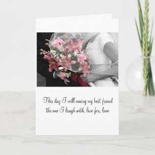 Carte White Artistic Wedding Card