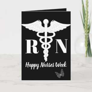 Carte  White Caduceus Happy Nurses Week