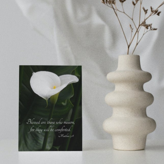 Carte White Calla Lily Sympathie religieuse (In Situ)