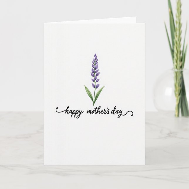 Carte White Floral Sprig Card (Devant)