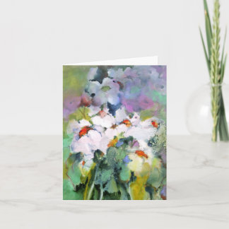 Carte White Flowers • Michelle Abrams - card