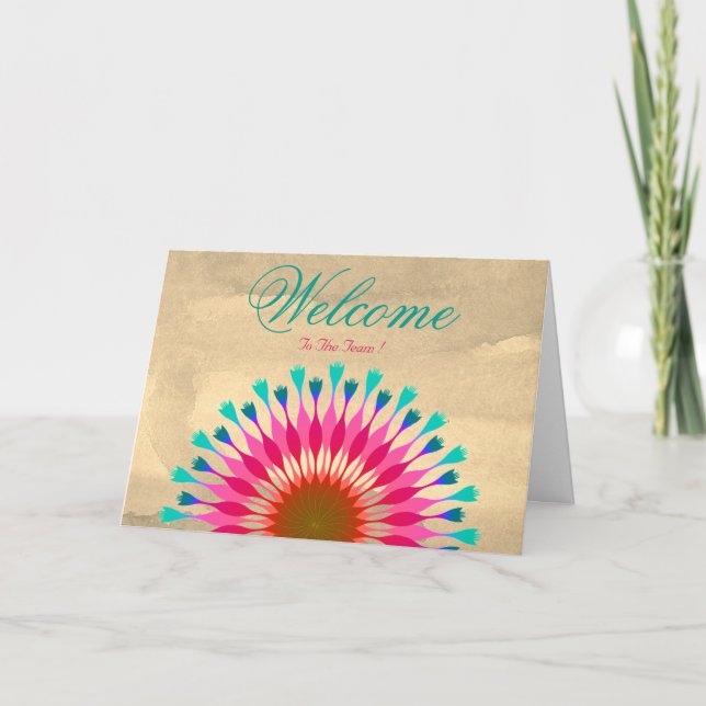 Carte White Minimal Lotus Welcome Wishing (Devant)