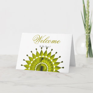 Carte White Minimal Lotus Welcome Wishing