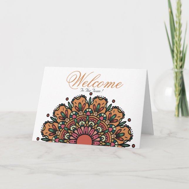 Carte White Minimal Lotus Welcome Wishing (Devant)