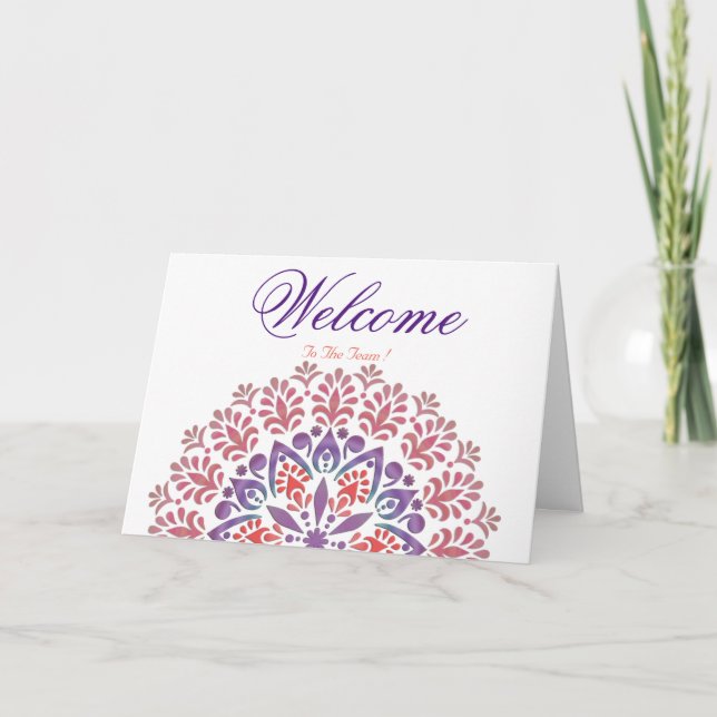 Carte White Minimal Lotus Welcome Wishing (Devant)