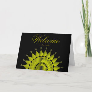 Carte White Minimal Lotus Welcome Wishing