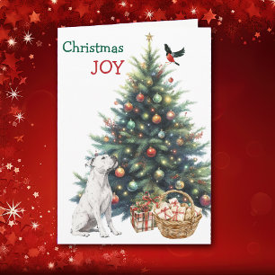 Carte White Pit Bull, Bullfinch et Holiday Tree