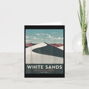 Carte White Sands National Park Vintage Camping Randonné