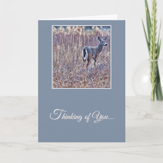 Carte White-Tailed Deer - Thinking of You Card (Devant)