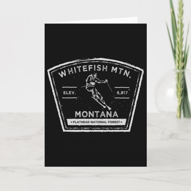 Carte Whitefish Mountain Montana Snow Skiing  (Devant)