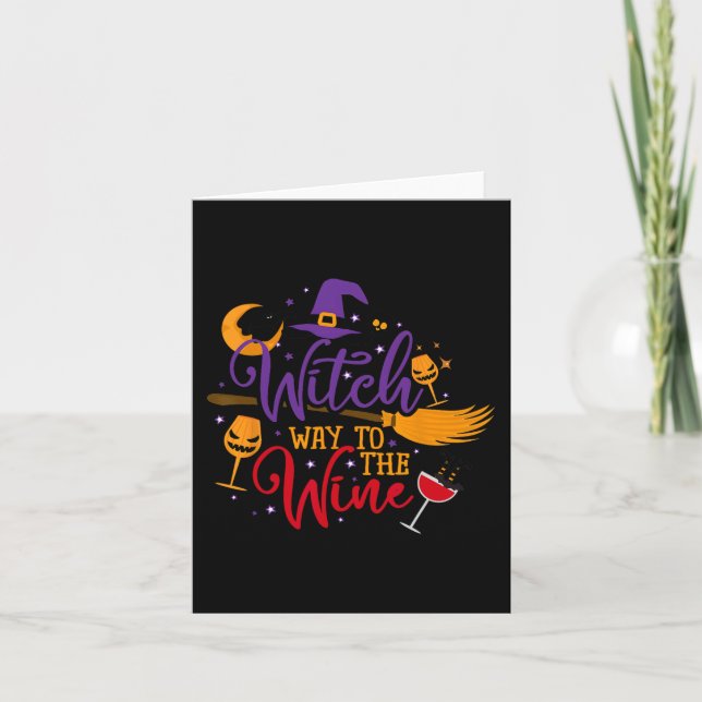 Carte Wicca, Halloween Boire pour Wicca (Devant)
