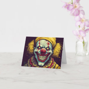 Carte Wicked Freak Show Carnival Clown Halloween heureux