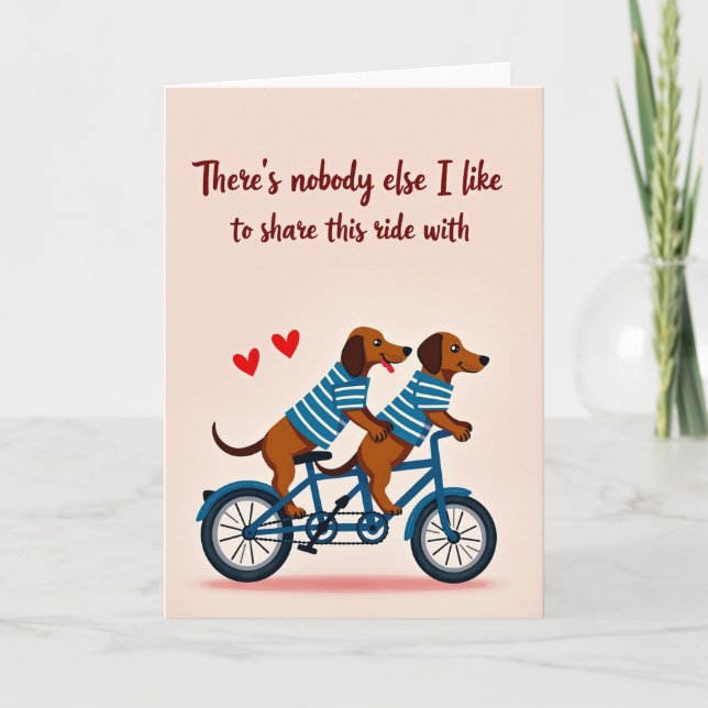 Carte Wiener Dogs Tandem Love Card (Devant)