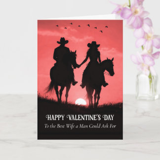Carte Wife Cute Happy Valentines Day Country Western