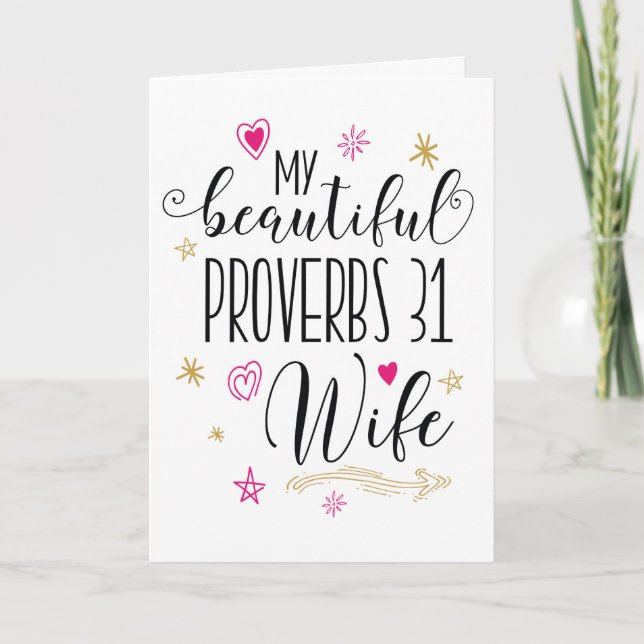 Carte Wife Encouragement, Religious - Proverbs 31 Wife (Devant)