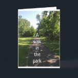CARTE **WIFE** UNE MARCHE DANS LE PARC AGRÉABLE ET CALME<br><div class="desc">MERCI D'AVOIR ARRÊTÉ PAR 1 DE MES HUIT MAGASINS</div>